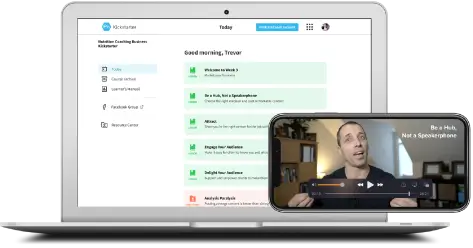 Screen capture of the Coaching Business Kickstarter