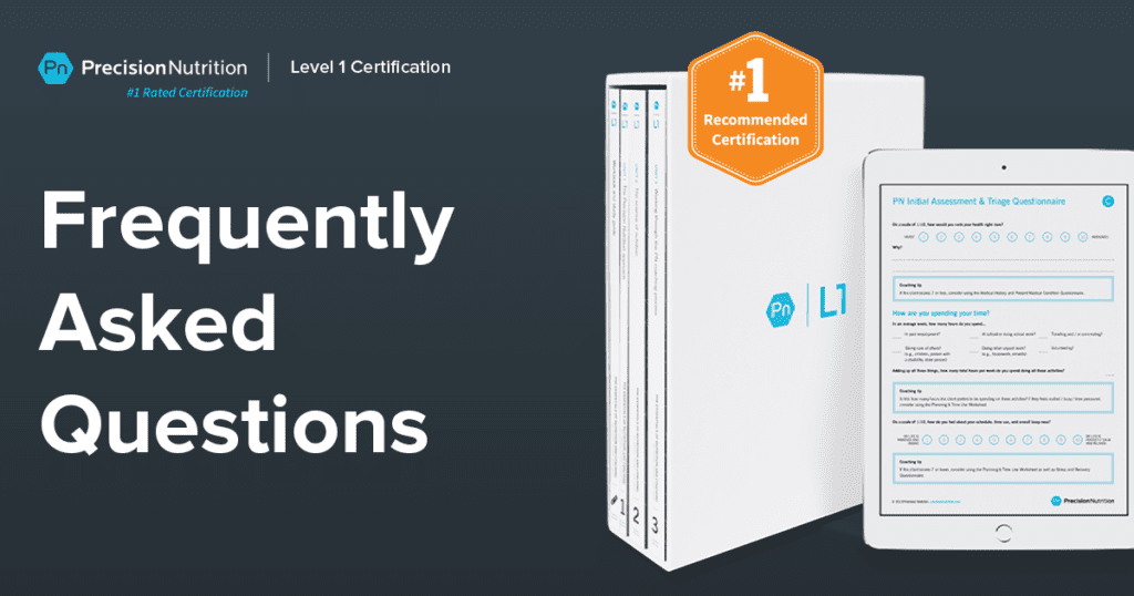 PN Level 1 Version 4 Certification materials. Text reads frequently asked questions.