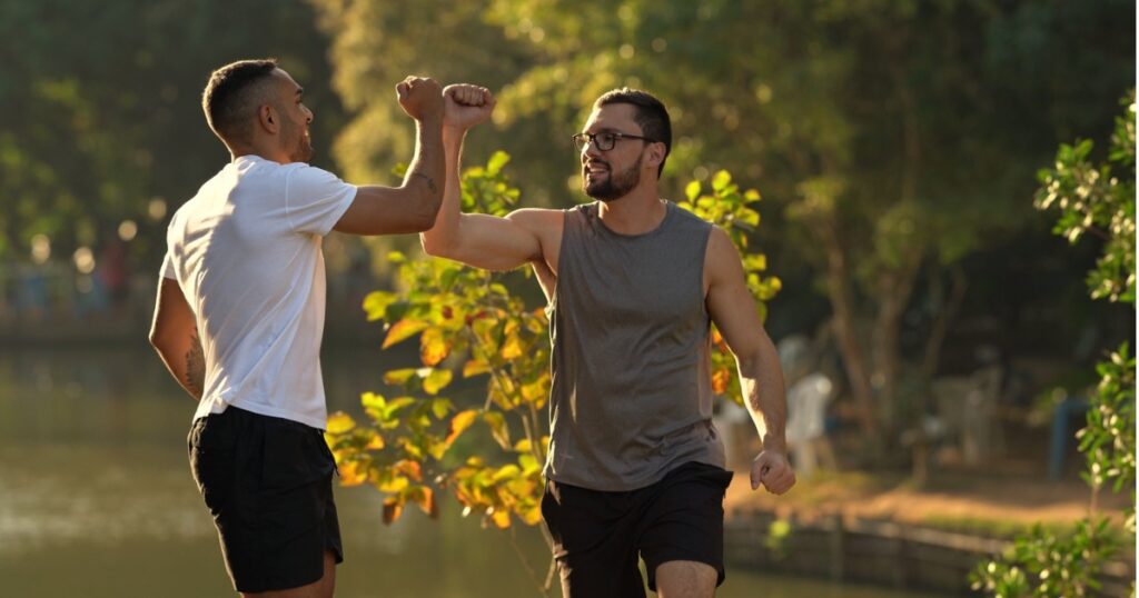 Coach helping client change fitness habits