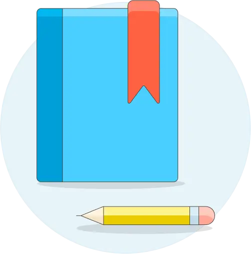 Notebook with pencil