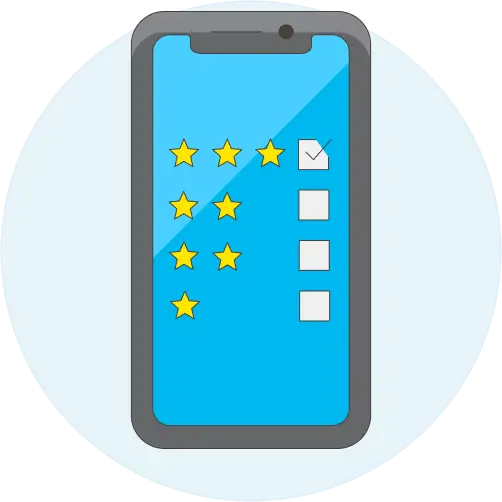 Phone app displaying progress towards an objective